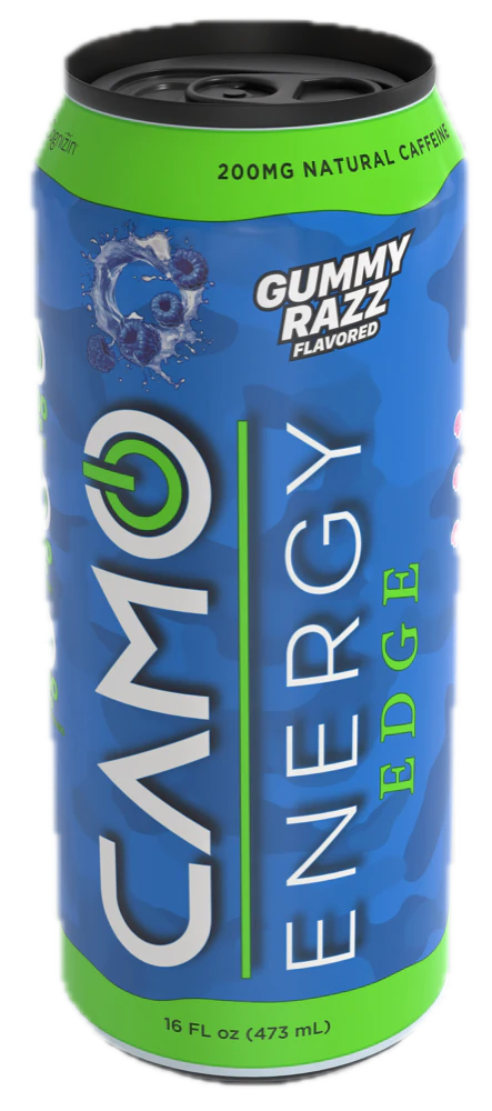 CAMO Edge Gummy Razz can