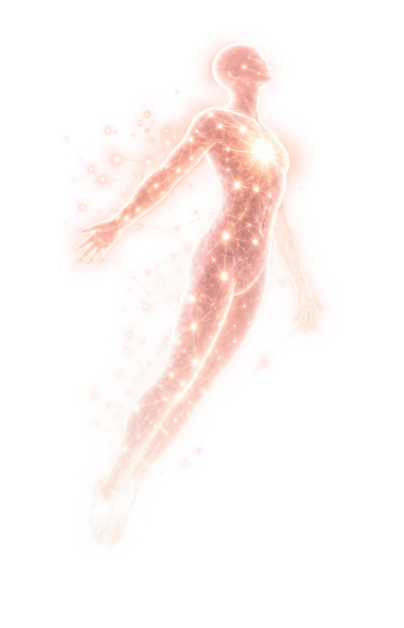 Glowing golden human figure representing GLOW anatomic optimization